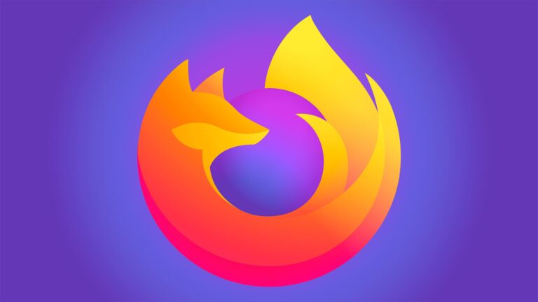 Logo de FireFox sur fond violet